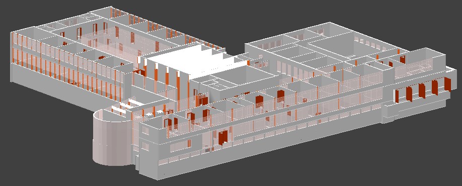 Detailed multi-storey BIM building model